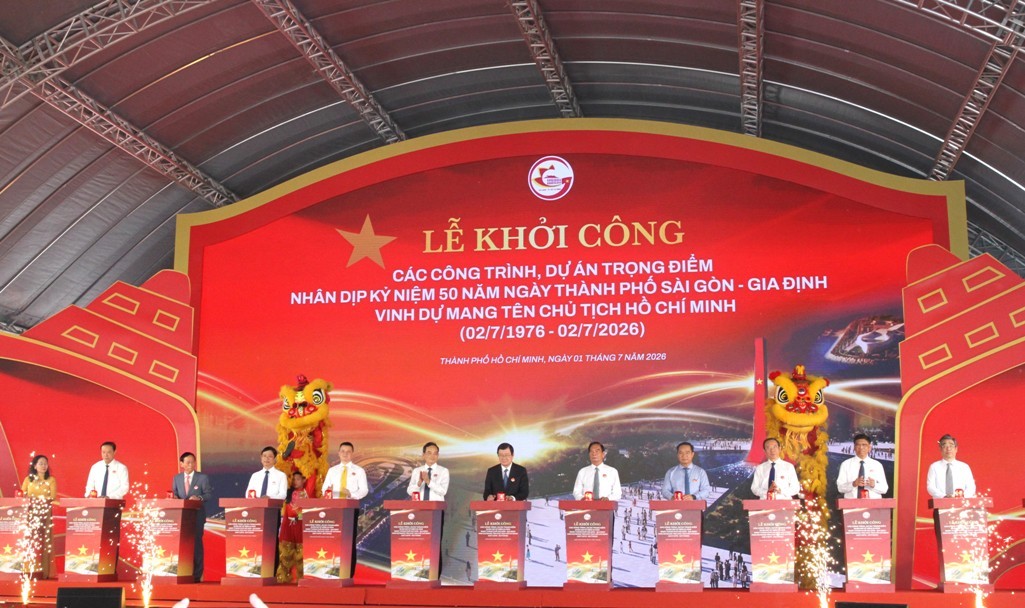 TPHCM khởi công đồng loạt 8 dự án trọng điểm chào mừng 50 năm Thành phố vinh dự mang tên Bác
